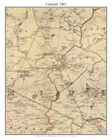 Concord Massachusetts 1867 Old Town Map Custom Print - Boston Environs - Middlesex Co.